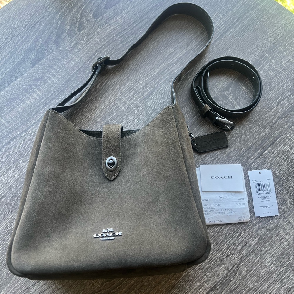 Coach Suede Hadley in Army Green